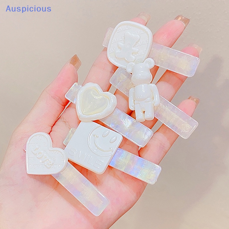 Kẹp Tóc Trang Trí Trái Tim Acetate Hình Học Ngọt Ngào Thanh Lịch Cho Nữ