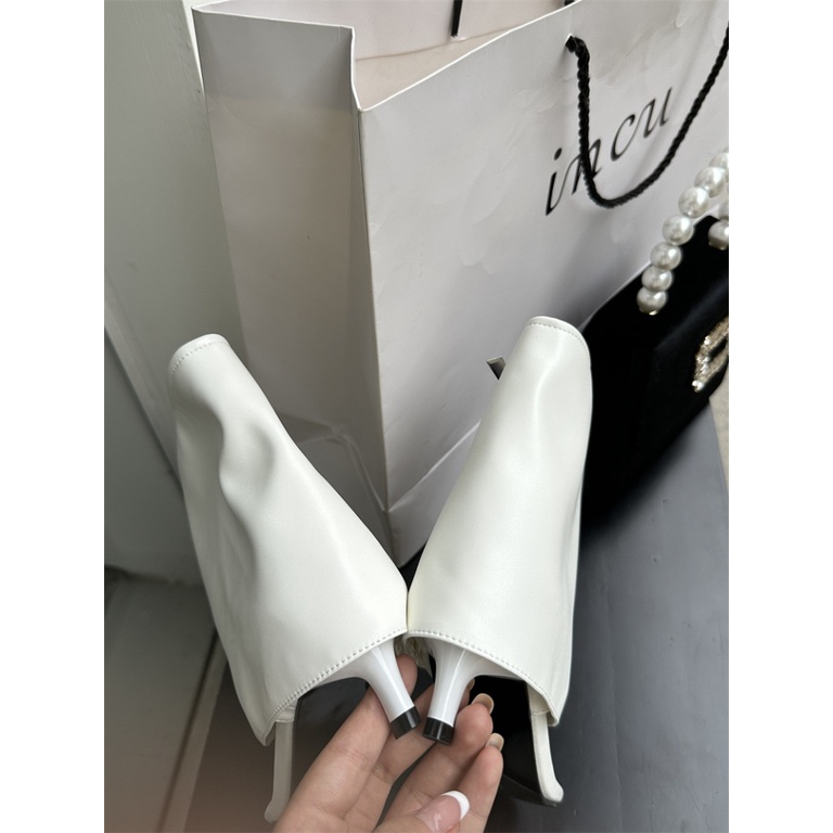 Sandal Cao Gót Hở Ngón Có Khóa Kéo Phong Cách Hàn Quốc Thời Trang Mùa Hè Hàng Mới 2023