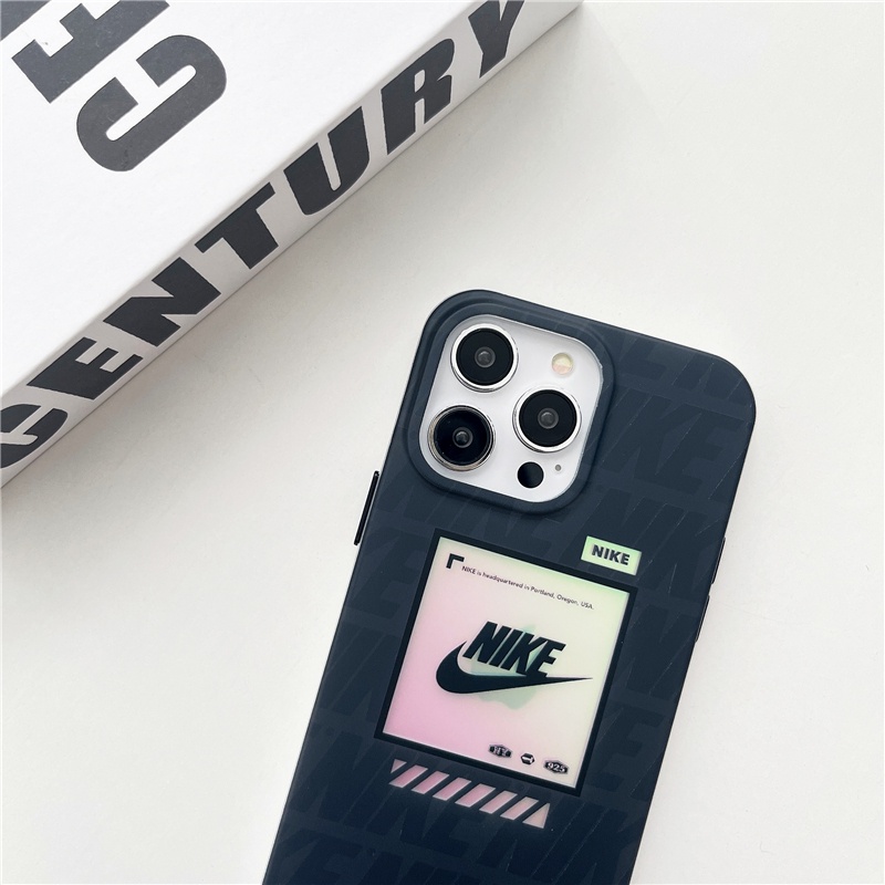 Hoạt Hình Ốp Điện Thoại Mềm Hai Lớp Mạ Nike Cho iphone15 15pro 15promax 14promax 14 14pro 13 13pro 13pm 12 11