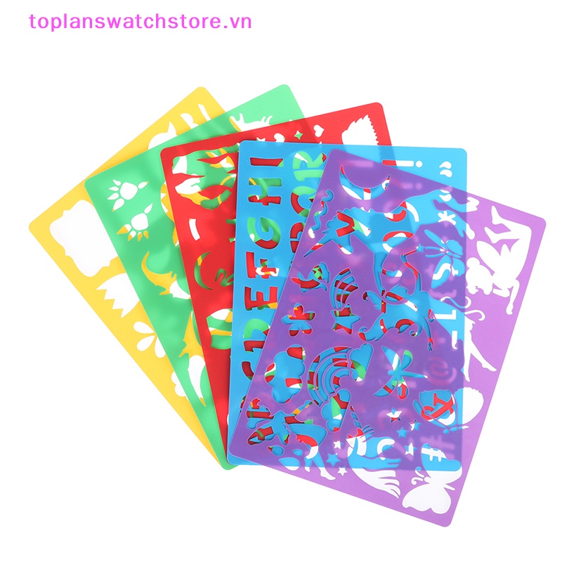 Set 20 Khuôn Vẽ Bằng Nhựa Cho Bé