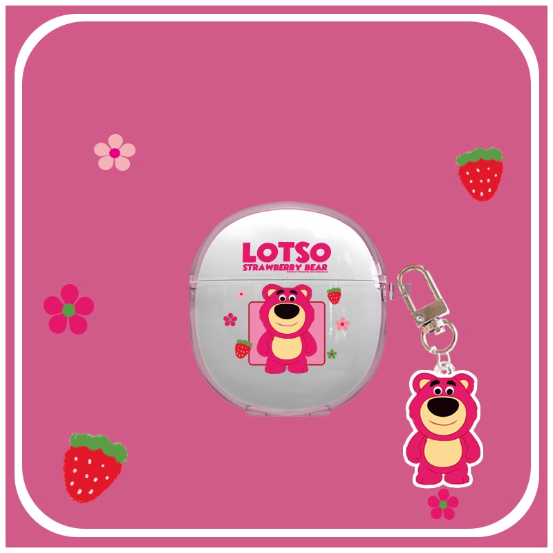 Cho VIVO TWS Air ốp tai ng Case Vỏ Bảo Vệ Hộp Đựng Tai Nghe Hình Gấu Dâu Tây Đáng Yêu