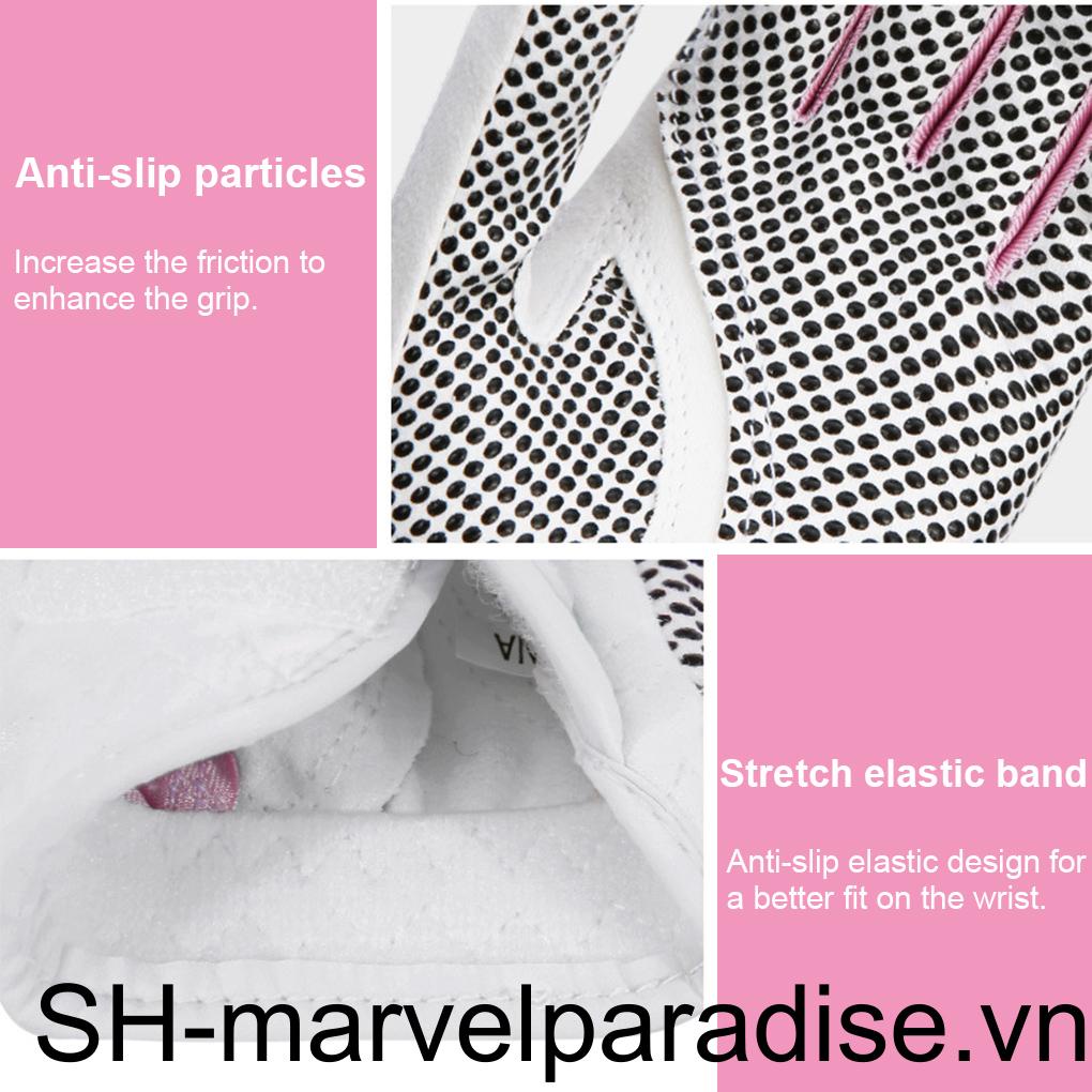 1 Đôi Găng Tay Chơi Golf Chống Trượt Vải Vi Sợi Co Giãn Thoáng Khí Cho Nữ