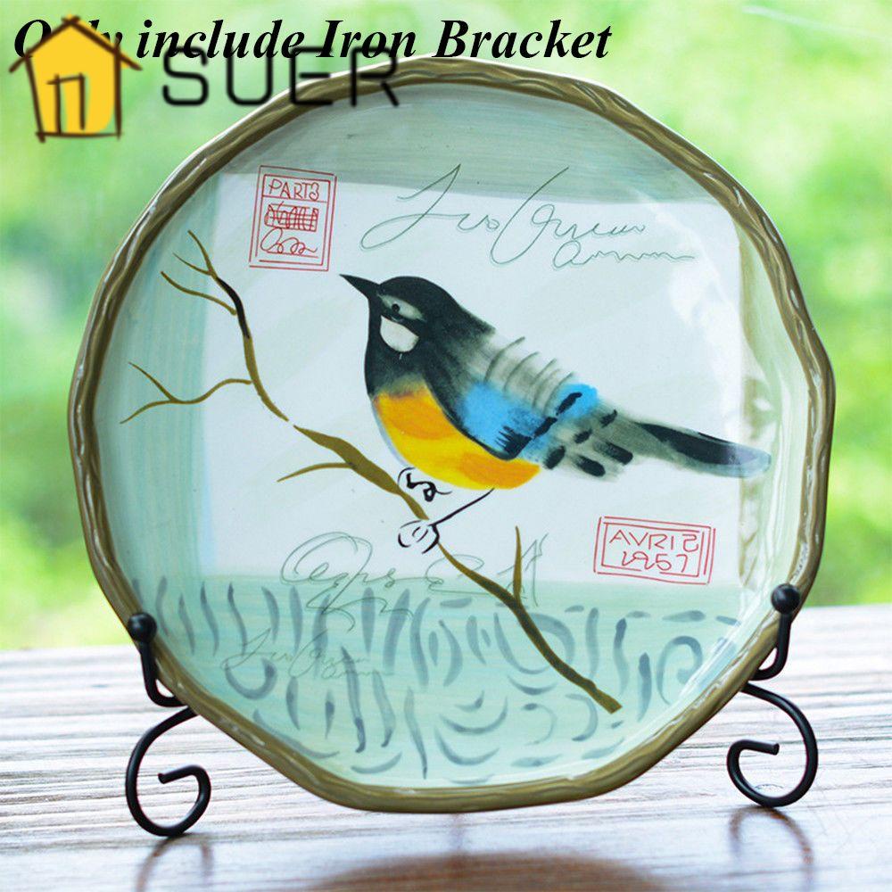 Giá Đỡ Trưng Bày Bát Đĩa Bằng Sắt Màu Đen Trang Trí Nhà Cửa