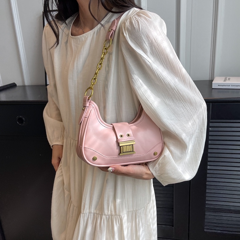 Túi Xách Tay Phối Dây Xích Dễ Phối Đồ Phong Cách Hàn Quốc Thời Trang Dành Cho Nữ