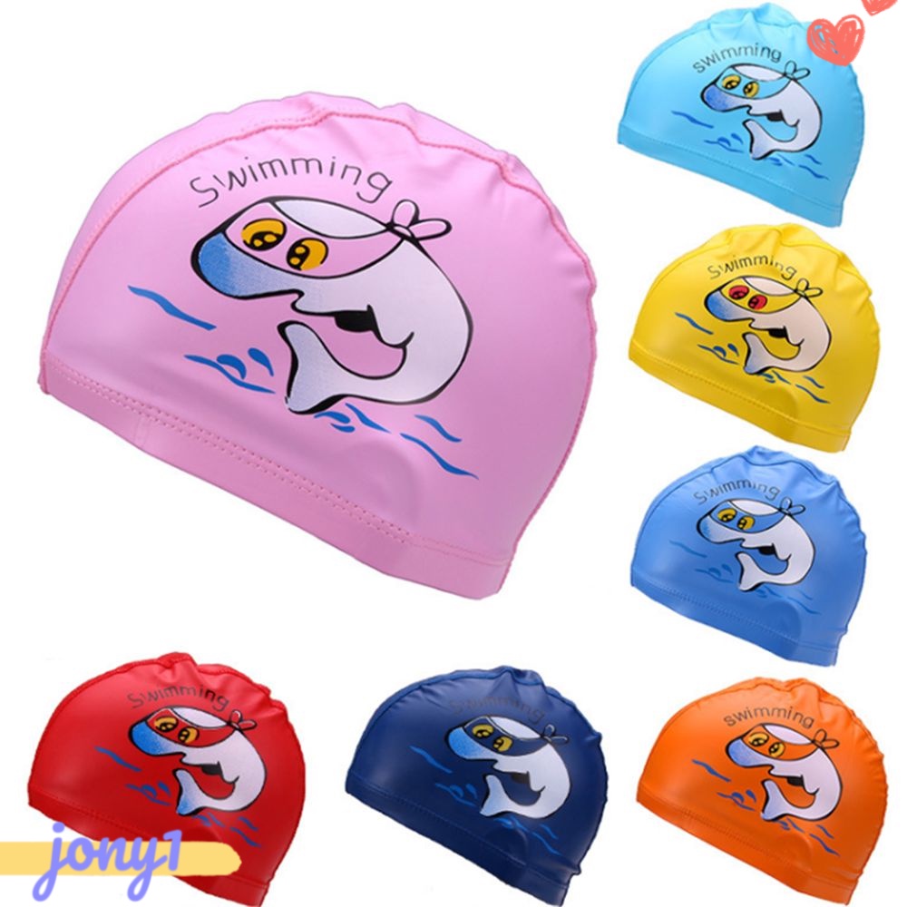 Mũ Bơi Da PU Co Giãn Thoải Mái Bảo Vệ Tai Cho Bé