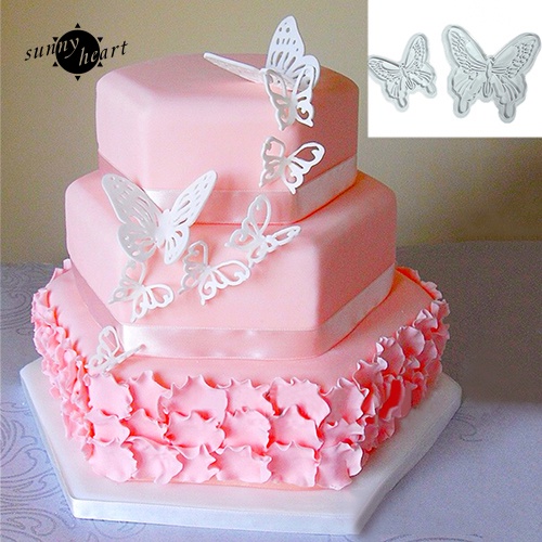 Set 2 Khuôn Cắt Bánh Hình Bướm Xinh Xắn