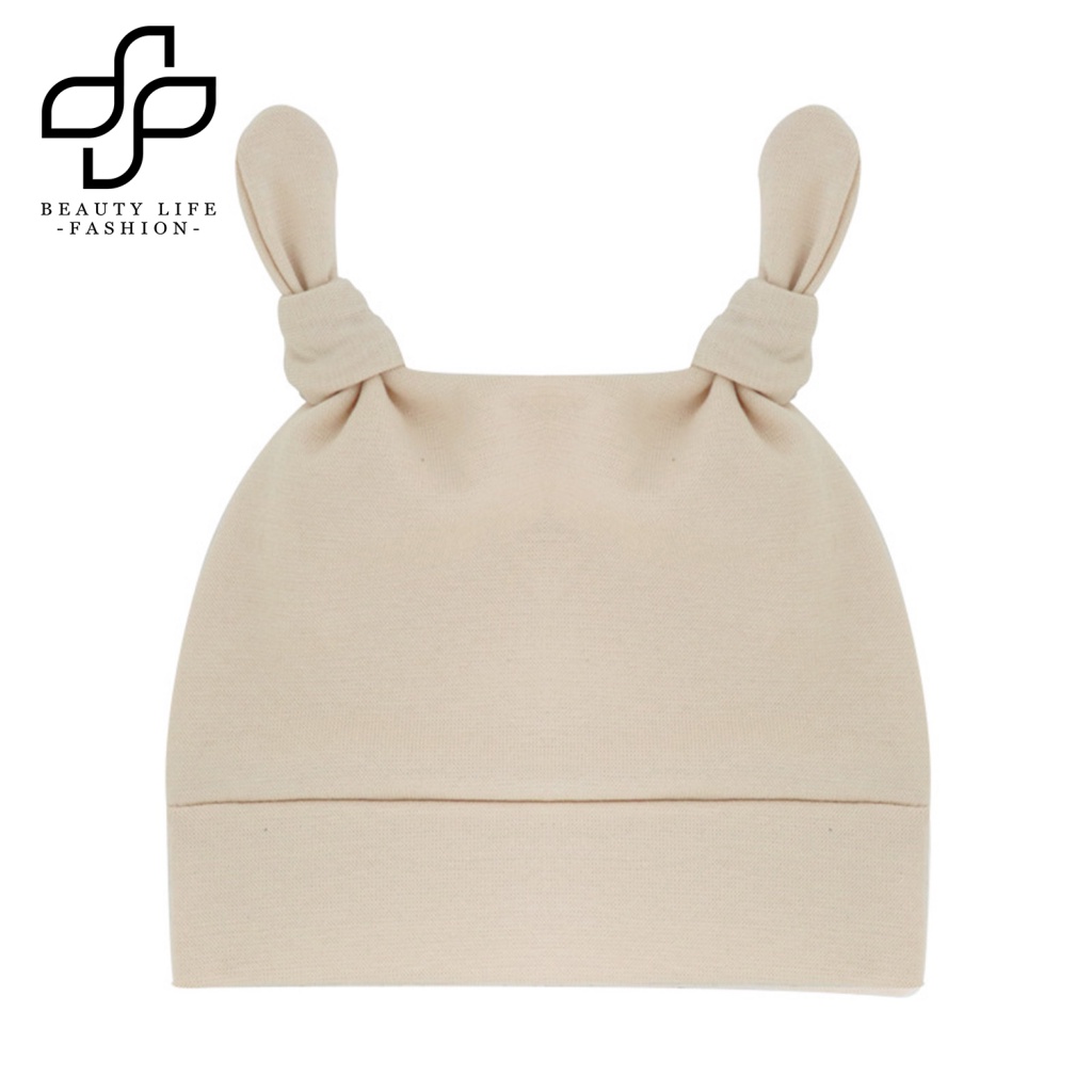 Mũ Beanie Hai Lớp Siêu Nhẹ Co Giãn Giữ Ấm Thời Trang Xuân Thu Cho Bé 0-12 Tháng Tuổi