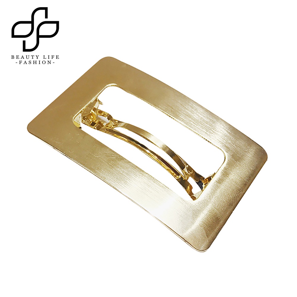 Kẹp Tóc Kim Loại Hình Chữ Nhật Thời Trang Cho Nữ