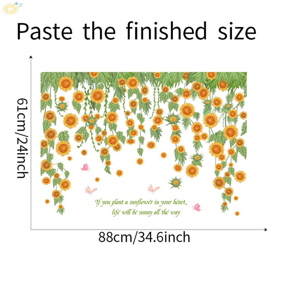 【VARSTR】Wall Stickers Waterproof High Quality Removable Sunflower Wall Decoration