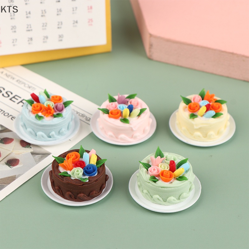 Mô Hình Bánh Kem Tráng Miệng Xinh Xắn Dùng Để Trang Trí Nhà Búp Bê
