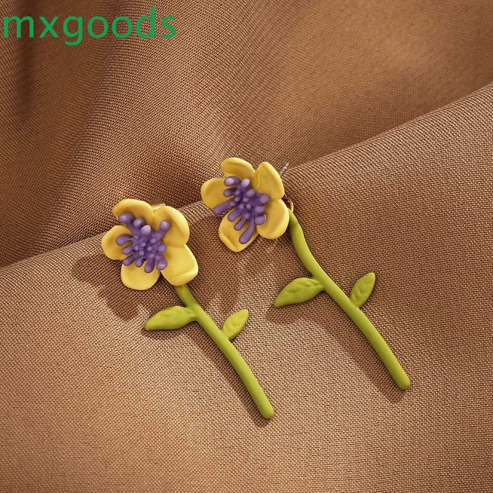 Khuyên Tai Dáng Dài Màu Sắc Ngọt Ngào Phong Cách Hàn Quốc Cho Nữ