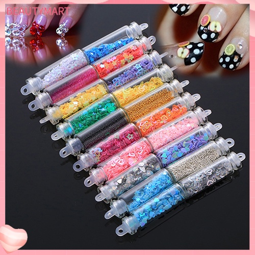Bộ 20 Miếng Dán Trang Trí Móng Tay Hình Lọ Thủy Tinh Mini DIY