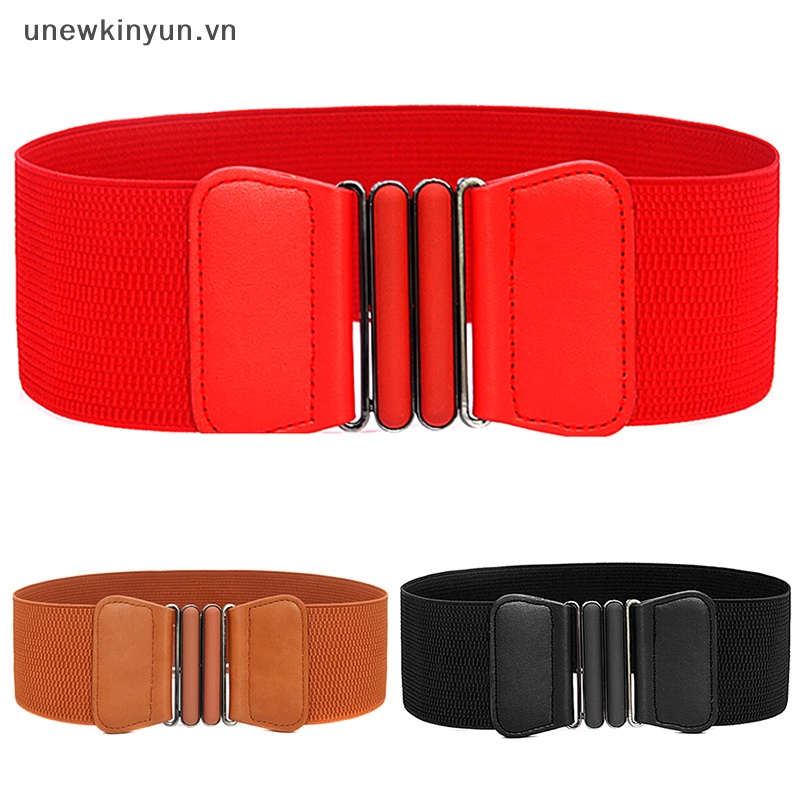 Thắt Lưng Co Giãn Bản Rộng Phối Khóa Thời Trang Cho Nữ