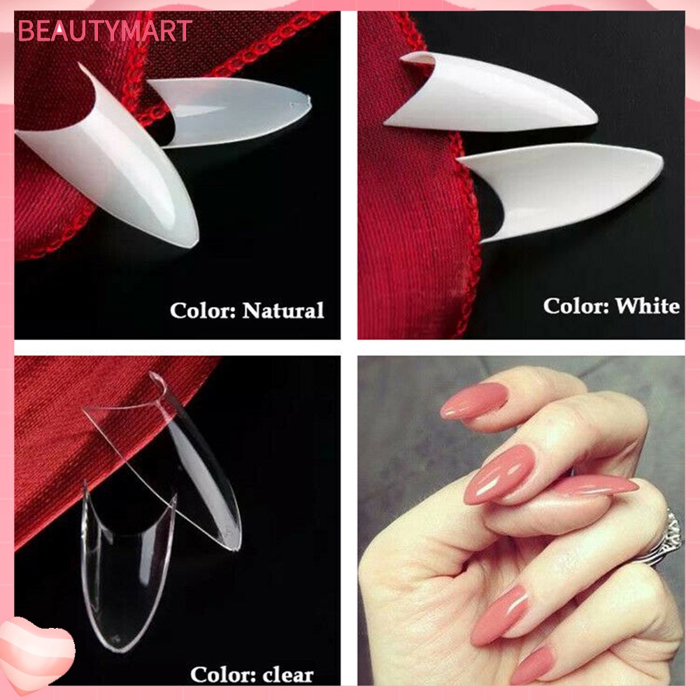 Set 500 Vỏ Bọc Móng Tay Giả Đầu Nhọn Trang Trí Nhà Cửa / Salon DIY