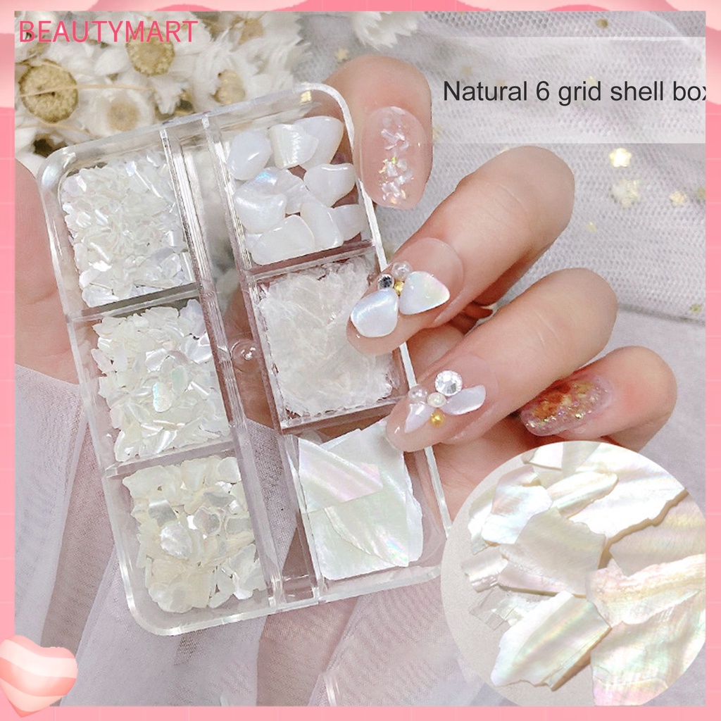 1 Hộp Vỏ Sò 3D Trang Trí Móng Tay Nghệ Thuật