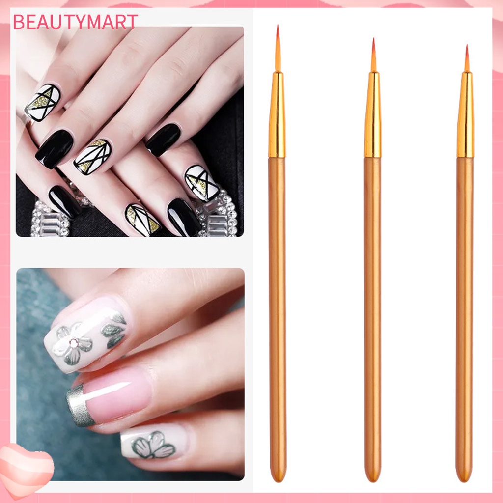 Set 3 Cọ Vẽ Trang Trí Móng Tay Nghệ Thuật Siêu Mịn Đa Năng
