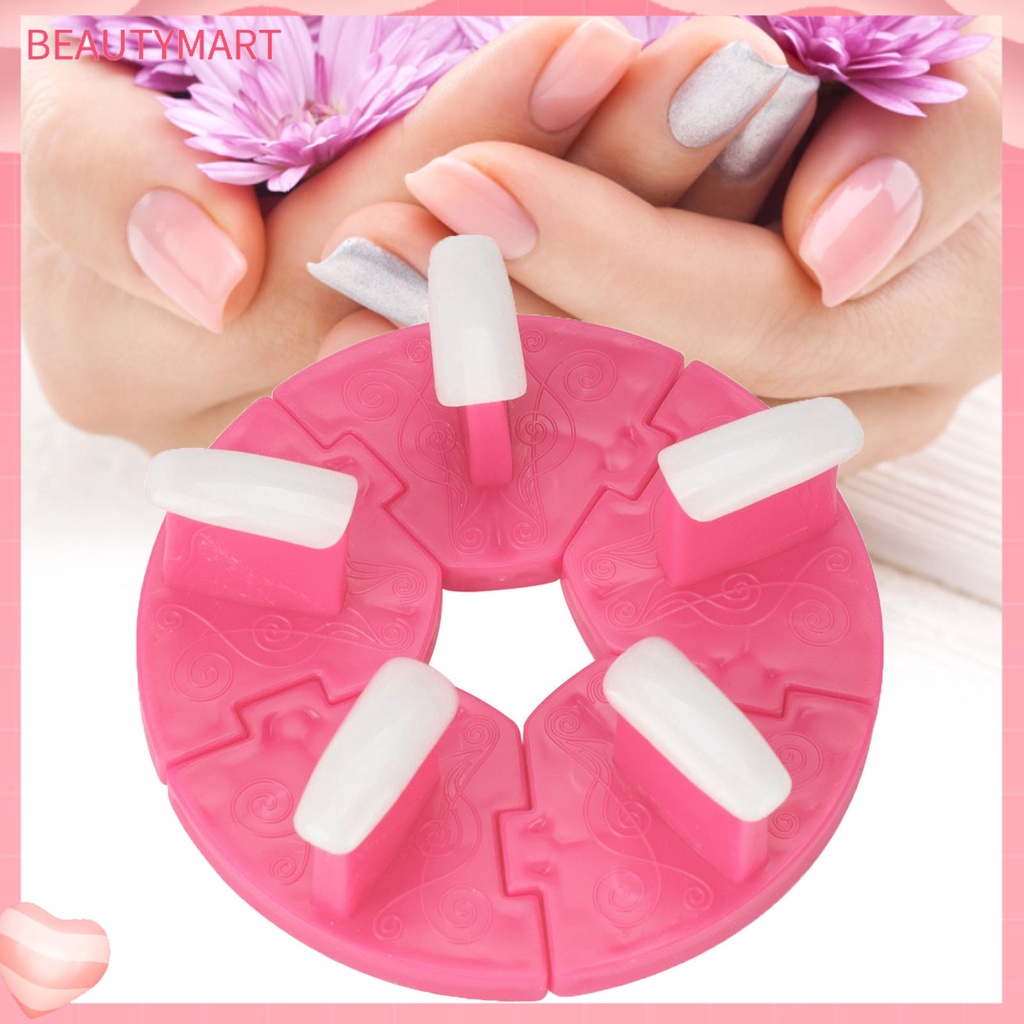 1 Bộ Giá Đỡ Trưng Bày Móng Tay Giả Bằng Nhựa Có Thể Tháo Rời Và Tái Sử Dụng