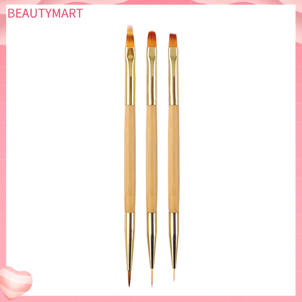 1 / 3 Cây Bút Lông Mềm Hai Đầu Dùng Cho Làm Móng Tay DIY