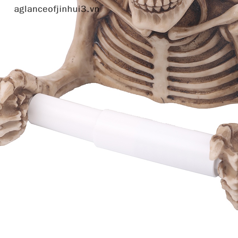 Giá Đỡ Cuộn Giấy Vệ Sinh Gắn Tường Hình Đầu Lâu Độc Đáo Trang Trí Nhà Tắm