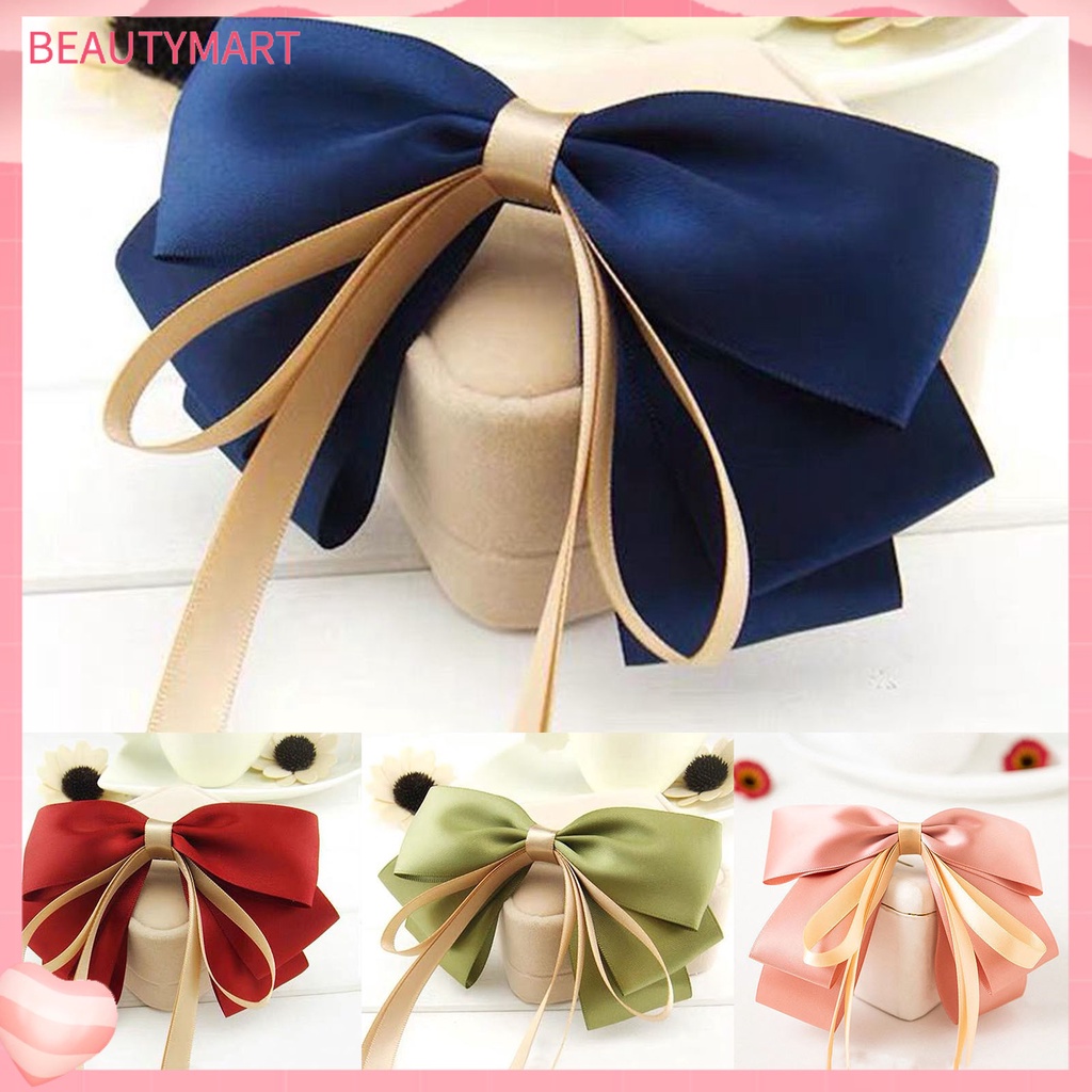 Kẹp Tóc Nơ Bằng Polyester Xinh Xắn Cho Bé Gái