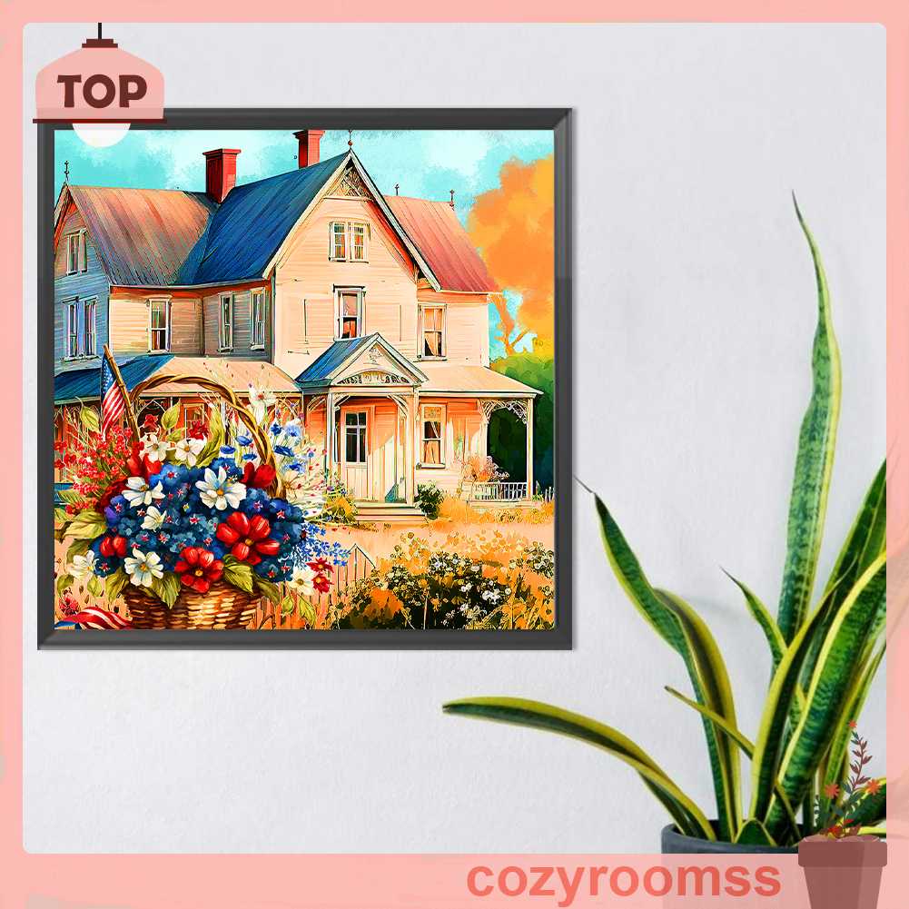 Tranh Đính Đá Kim Cương Toàn Bộ 5D DIY Hình Vẽ Hoa Trang Trí Nhà Cửa