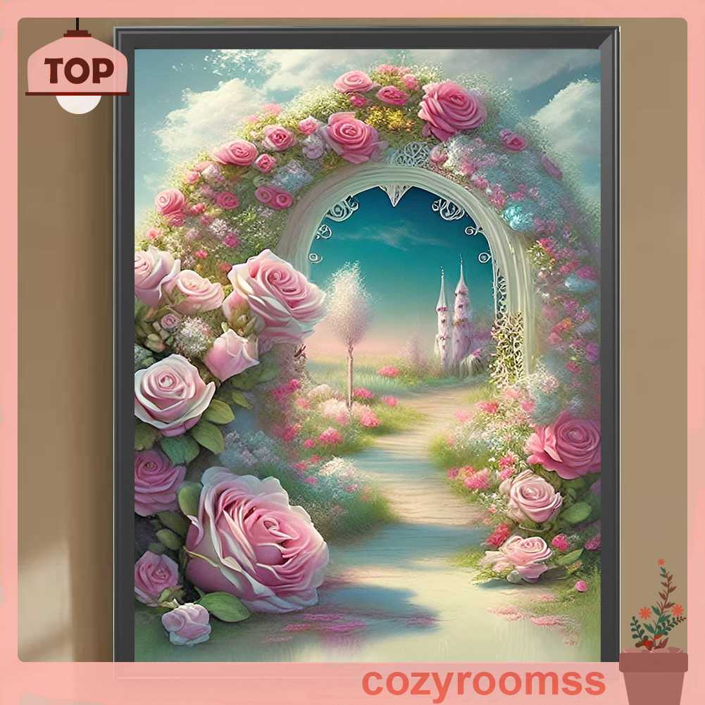 Tranh Đính Đá Kim Cương Toàn Bộ 5D DIY Hình Vẽ Vườn Hoa