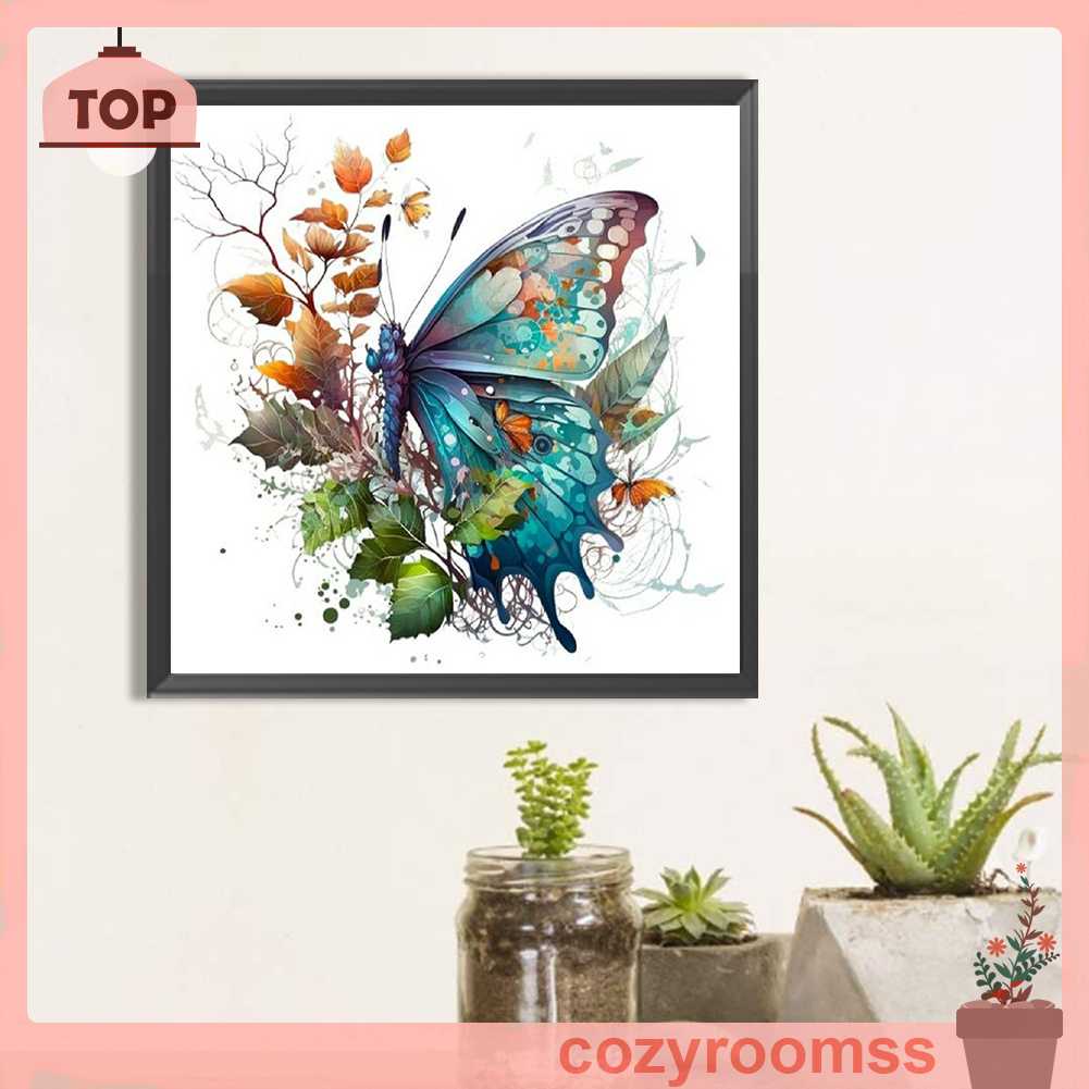 Tranh Đính Đá Kim Cương Toàn Bộ 5D DIY Hình Vẽ Bướm