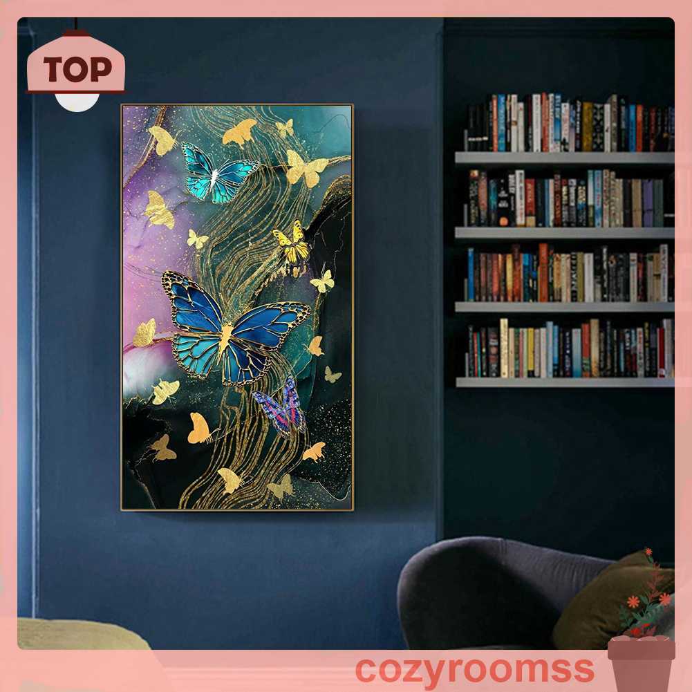 Tranh Đính Đá Kim Cương Toàn Bộ 5D DIY Hình Vẽ Bướm