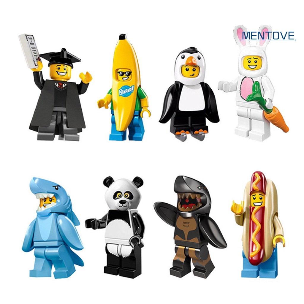 [MT] Đồ Chơi Mô Hình Lắp Ráp Búp Bê Người Đàn Ông Chuối Cá Mập Chim Cánh Cụt Gấu Trúc Chim Cánh Cụt Mini Nhiều Kiểu Dáng DIY