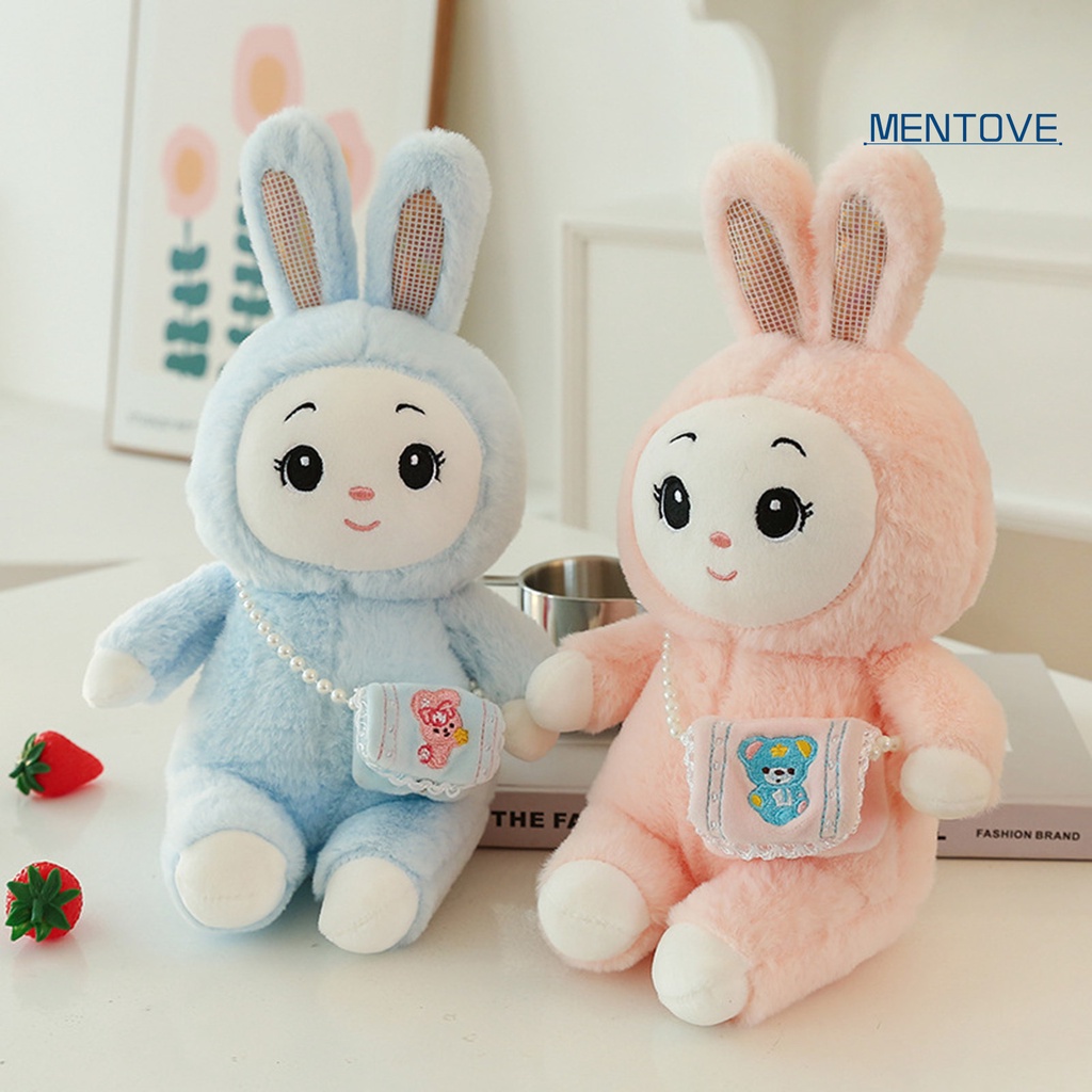 [MT] Thỏ Nhồi Bông Mềm Mại Trang Trí Ghế Sofa Màu Xanh Lam / Hồng Đáng Yêu Làm Quà Giáng Sinh