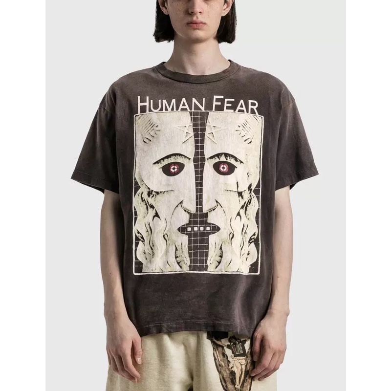 Áo Thun Tay Ngắn Cổ Tròn In Hình Ma Độc Đáo Phong Cách Vintage