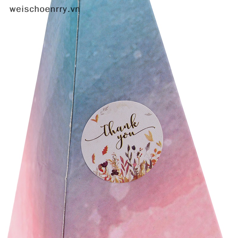 Cuộn 500 Hình Dán Chữ Thank You Trang Trí Niêm Phong Bao Bì Tiện Dụng