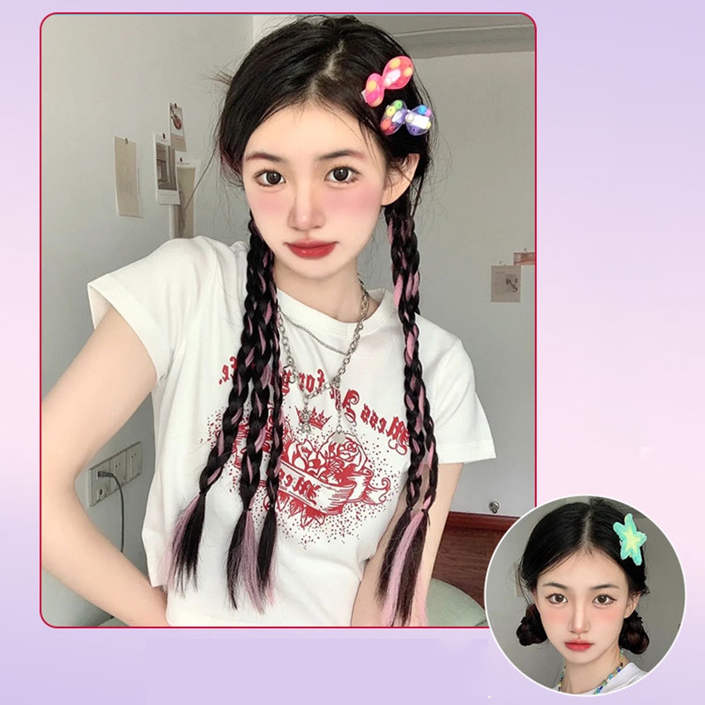 Tóc Giả Thắt Bím Đuôi Ngựa Phong Cách Hàn Quốc Tự Nhiên Cho Nữ