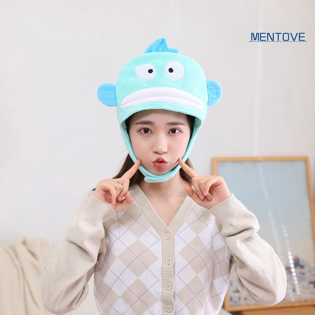 Mũ Trùm Đầu Mềm Mại Thêu Hình Đôi Mắt Cá Hóa Trang Halloween