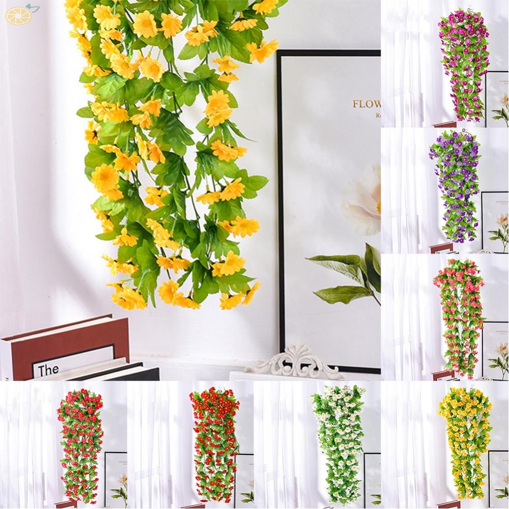 【VARSTR】Realistic Artificial Hanging Flower Vine for Home Decor Silk &amp; Plastic (Chrysanthemum)