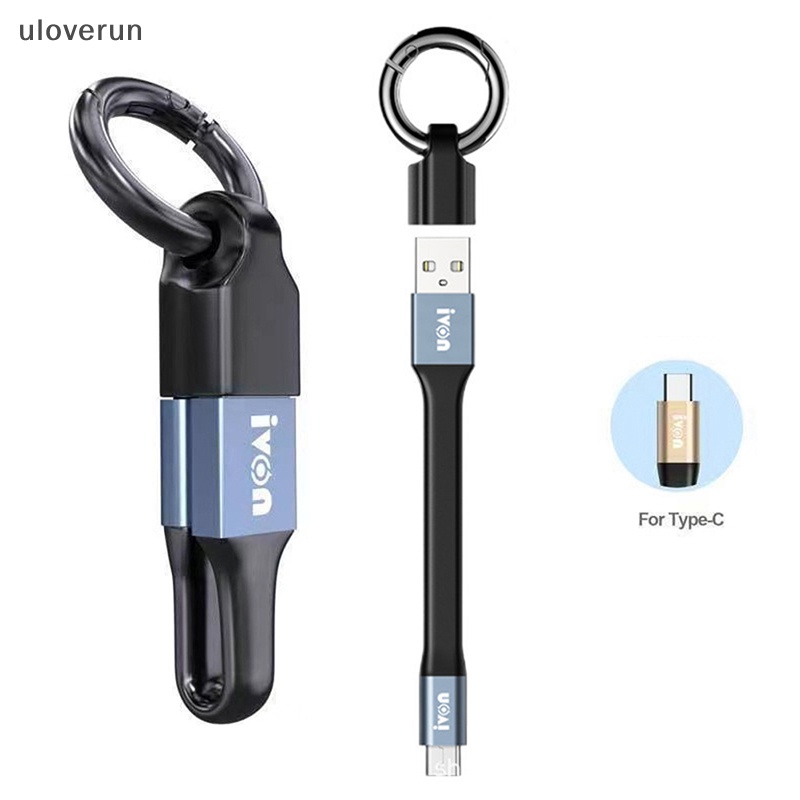 Dây Cáp Sạc Dữ Liệu Micro USB Type C Thiết Kế Móc Khóa Tiện Dụng