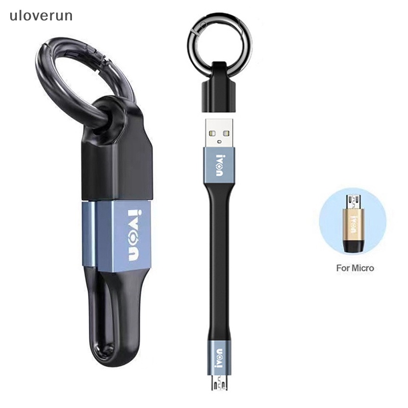 Dây Cáp Sạc Dữ Liệu Micro USB Type C Thiết Kế Móc Khóa Tiện Dụng