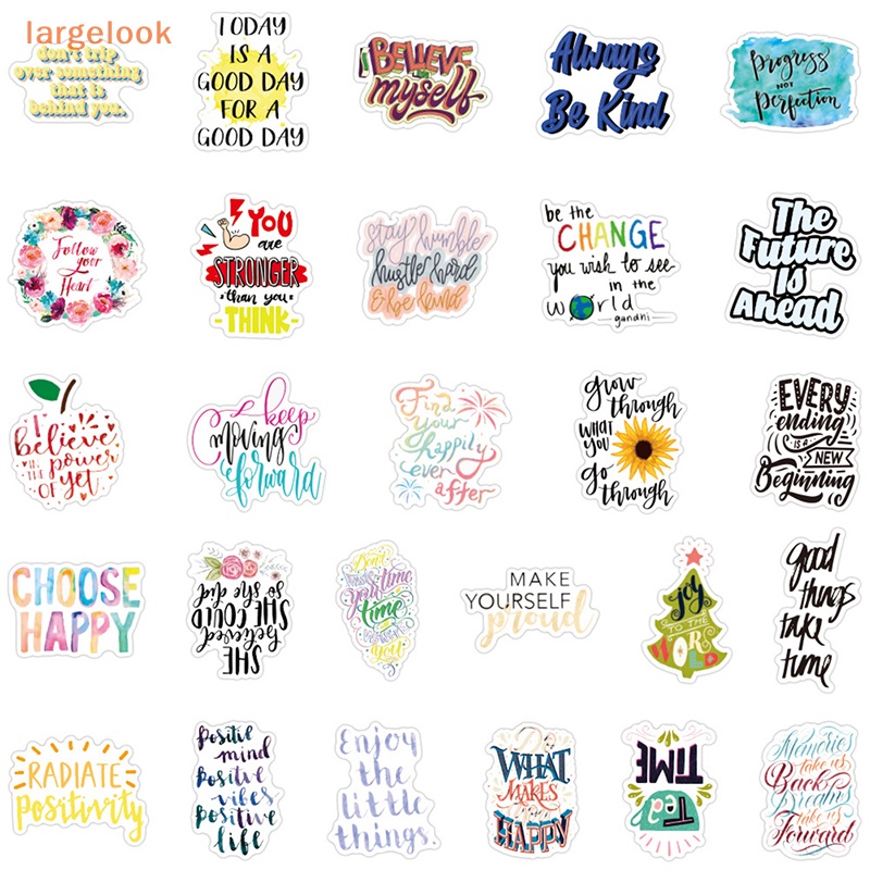 Bộ 50 Miếng Dán Vinyl Chống Thấm Nước Dễ Thương Trang Trí Laptop