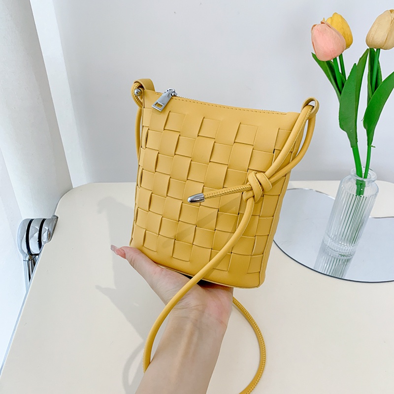 Ielgy Túi Bucket Dệt Thiết Kế Thời Trang Phổ Biến Cho Nữ