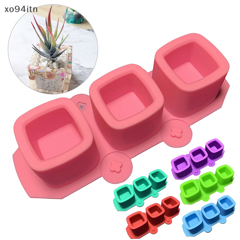 Khuôn Silicone Làm Chậu Hoa Đất Sét Hình Bát Giác