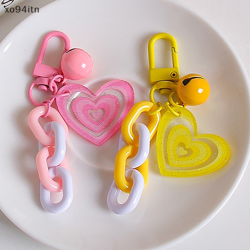 1 Móc Khóa Hình Trái Tim Nhiều Màu Sắc Thời Trang