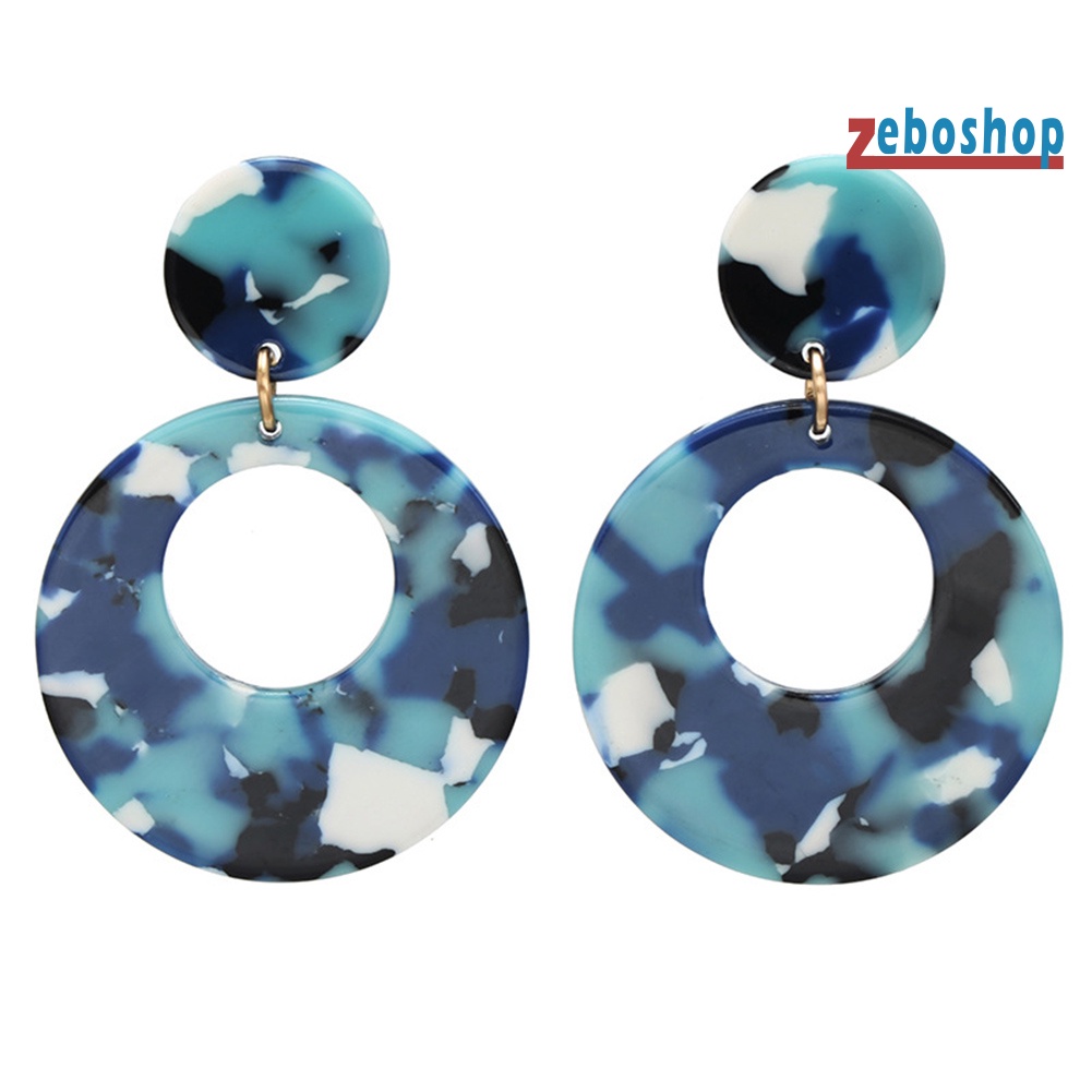 Khuyên Tai Hình Tròn Rỗng Phong Cách Vintage Cho Nữ