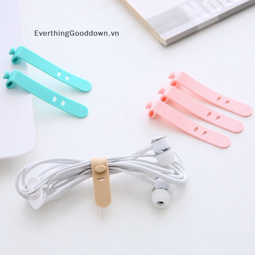 Everthinggooddown set 5 Phụ Kiện Bảo Vệ Dây Cáp Tai Nghe USB Bằng Silicon Pac vn