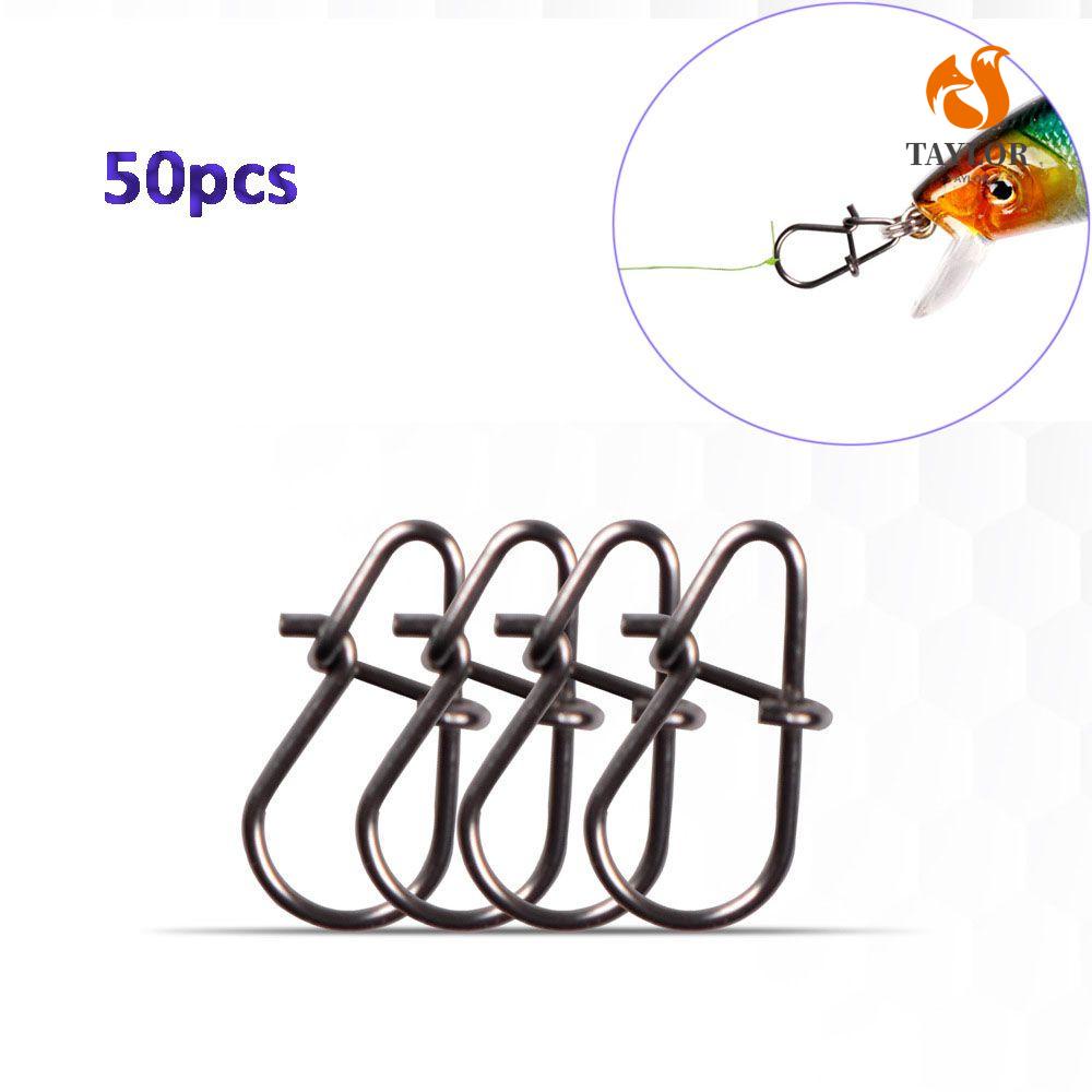 Set 50 Khuyên Nối Mồi Câu Cá Bằng Thép Không Gỉ TAYLOR1 Pins 0.6mm