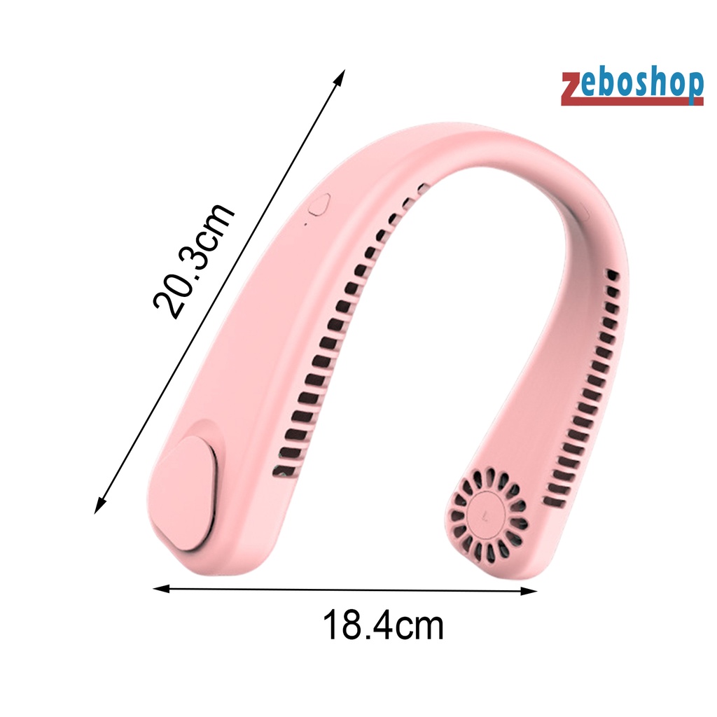 Quạt Đeo Cổ Bằng Silicone Trọng Lượng Nhẹ Tiếng Ồn Thấp Sạc USB