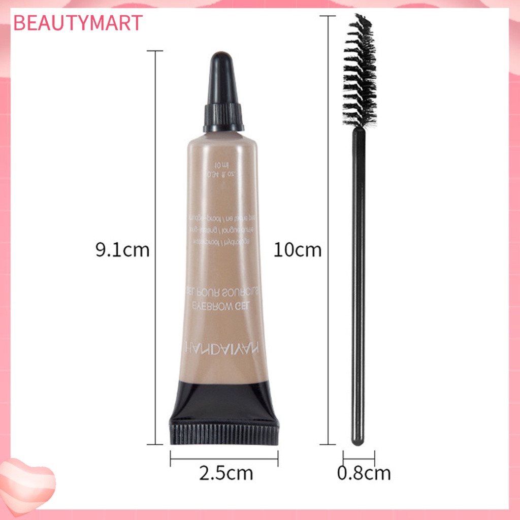 Gel Xăm Lông Mày beautymart 10ml Chống Nước Không Phai Màu Kèm Cọ Trang Điểm Cho Nữ