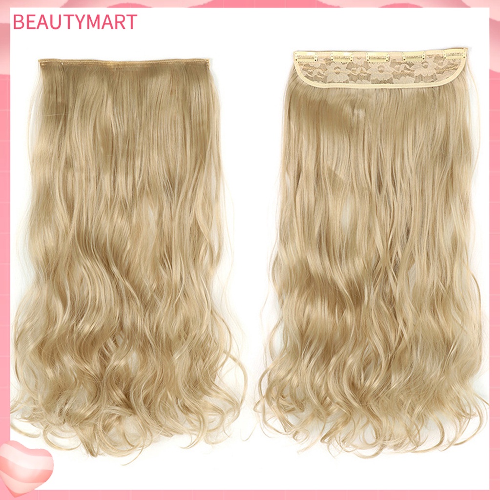 Bộ Tóc Giả 5 Kẹp Dài Mềm Mại Tự Nhiên Không Rơi Chịu Nhiệt Độ Cao