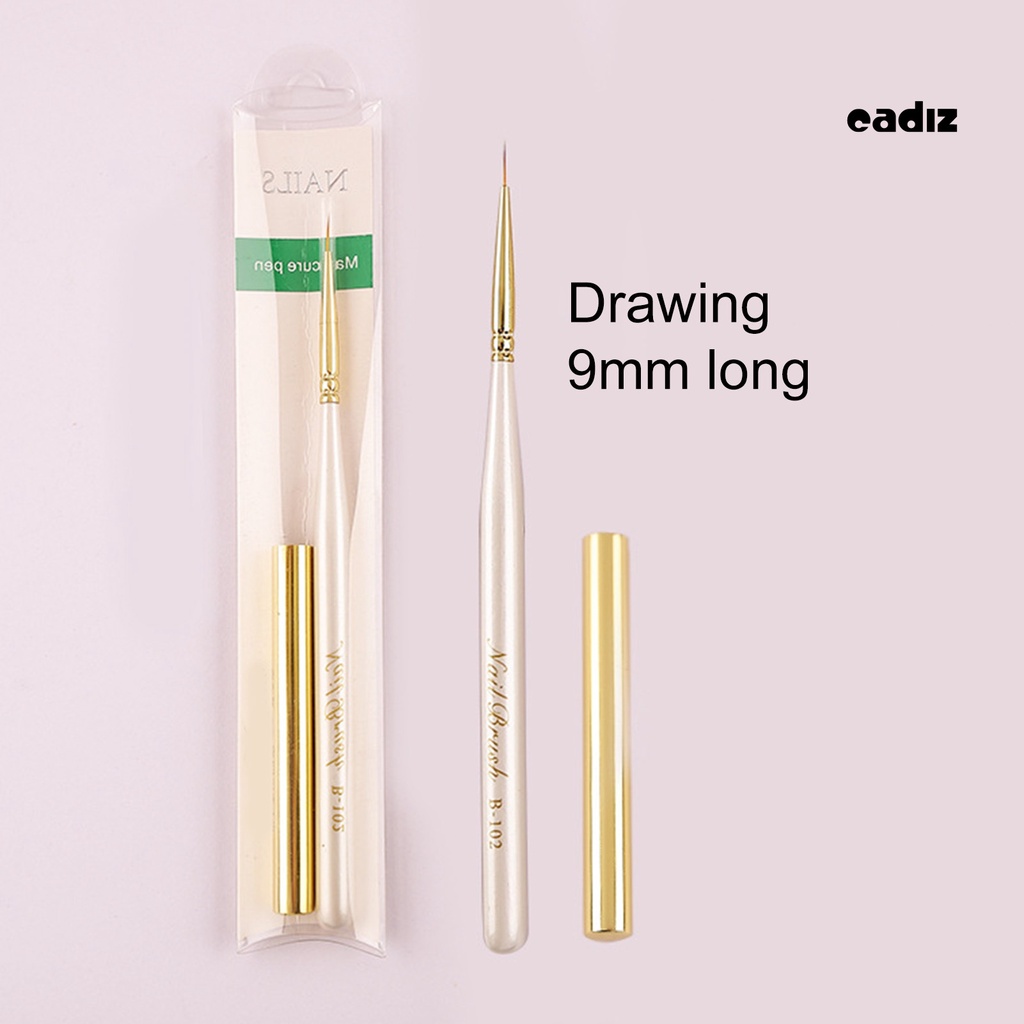 Bút Vẽ Móng Tay Nghệ Thuật Ngòi CADI Bằng Len Nylon Mềm Không Phai Màu Kèm Nắp Đậy DIY