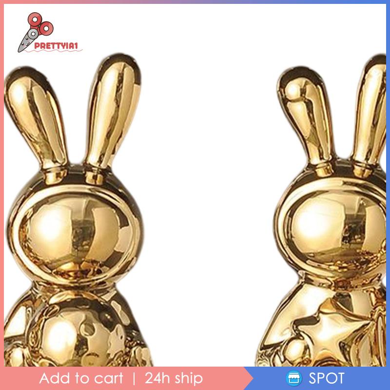 Mô Hình Tượng Thỏ Xinh Xắn Đáng Yêu [Prettyia1] Trưng Bày Tượng Hình Thỏ Để Bàn Điêu Khắc Quà Tặng Sinh Nhật