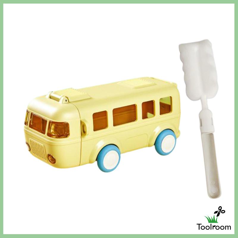 Bình Nước 500ml Hình Xe Buýt Hoạt Hình Dễ Thương Cho Bé